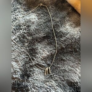 Elegant Silver Necklace with Gold Accents